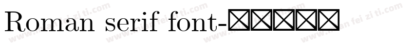 Roman serif font字体转换